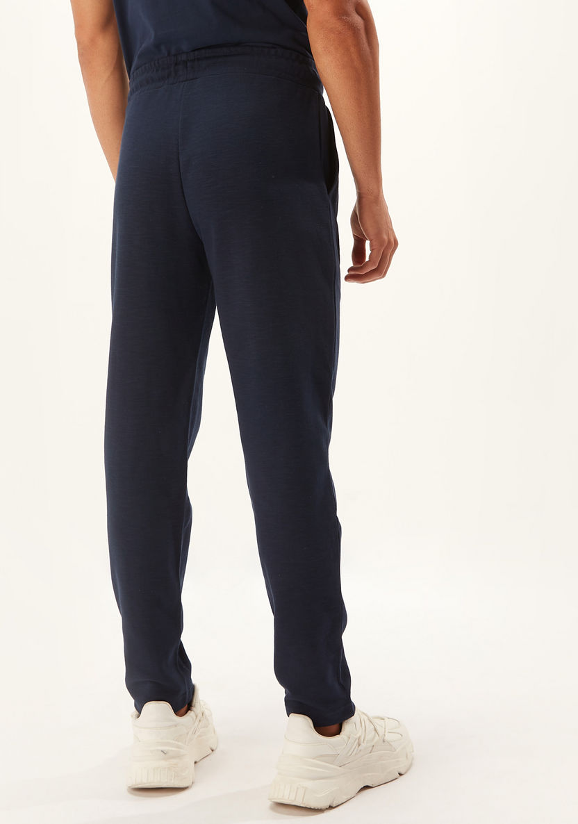Kappa Full Length Solid Pants with Pocket Detail and Drawstring-Joggers-image-3