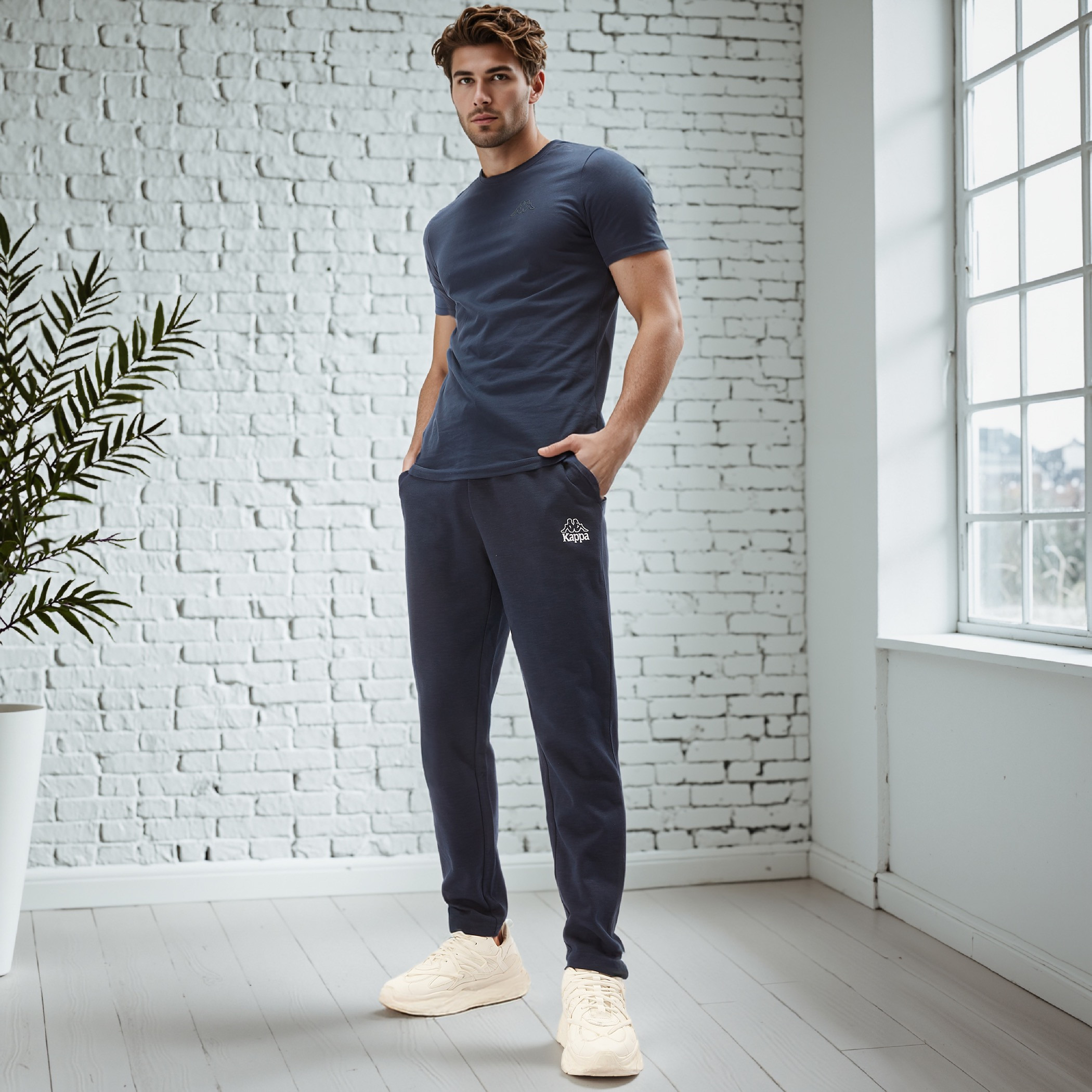 Kappa Regular Fit Pants with Drawstring Closure & Pocket Detail-men-clothing-sportswearandactivewear-bottoms-joggers-image-5