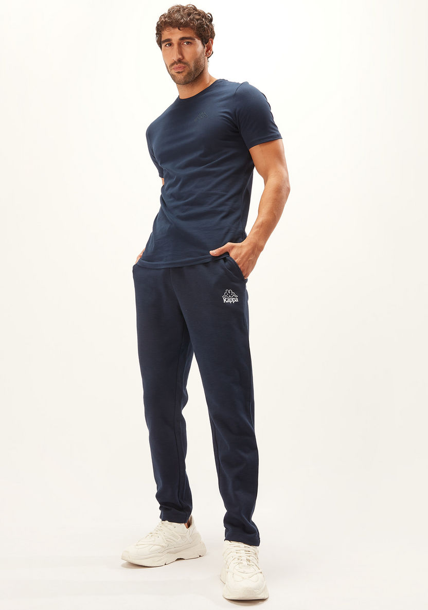 Kappa Full Length Solid Pants with Pocket Detail and Drawstring-Joggers-image-4