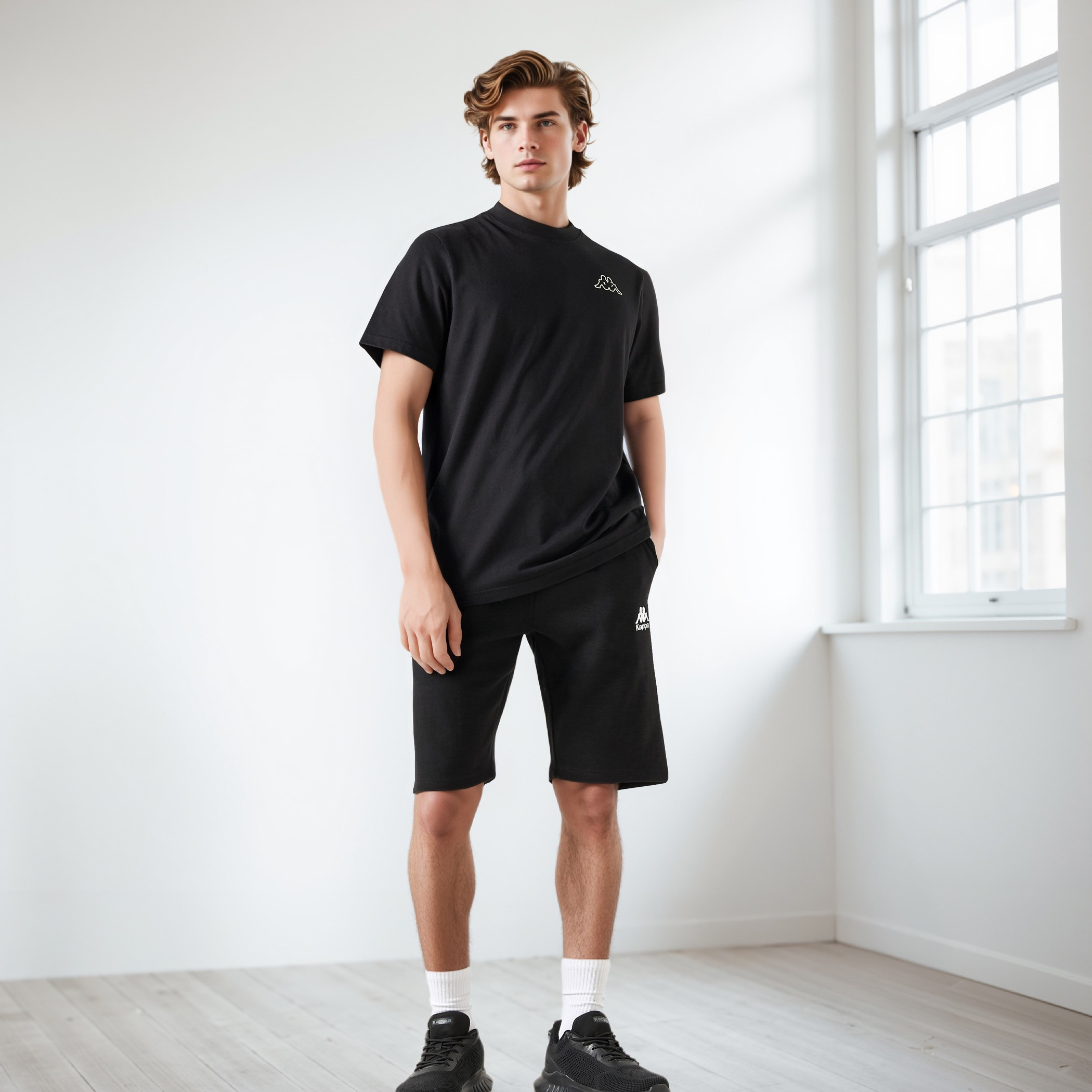 Kappa Regular Fit Shorts with Drawstring Closure and Pocket Detail-men-clothing-bottoms-shorts-image-2