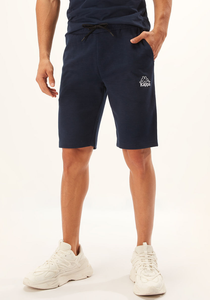 Kappa Solid Shorts with Pocket Detail and Drawstring-Bottoms-image-0
