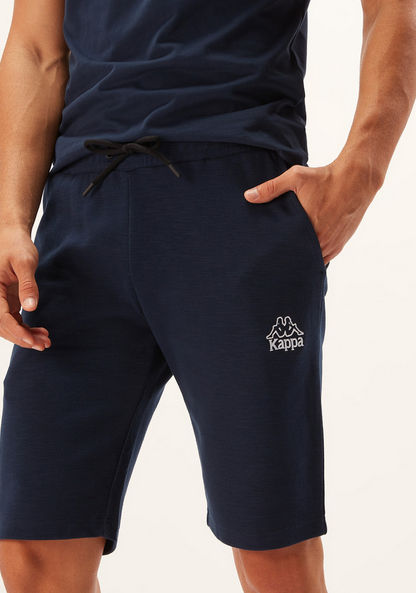 Kappa Solid Shorts with Pocket Detail and Drawstring