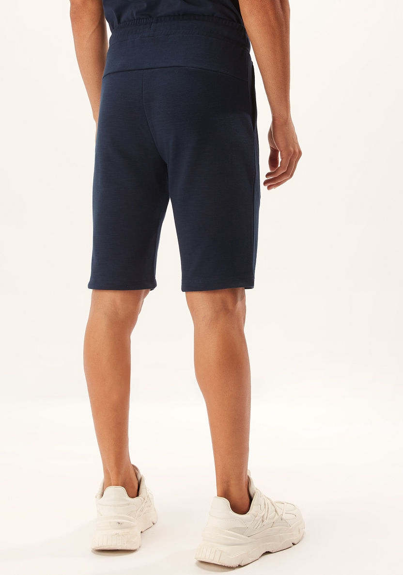 Kappa Solid Shorts with Pocket Detail and Drawstring-Bottoms-image-3