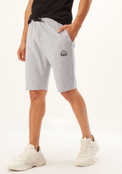 Kappa Solid Shorts with Pocket Detail and Drawstring
