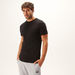 Kappa Solid Crew Neck T-shirt with Short Sleeves-T Shirts and Vests-thumbnailMobile-1