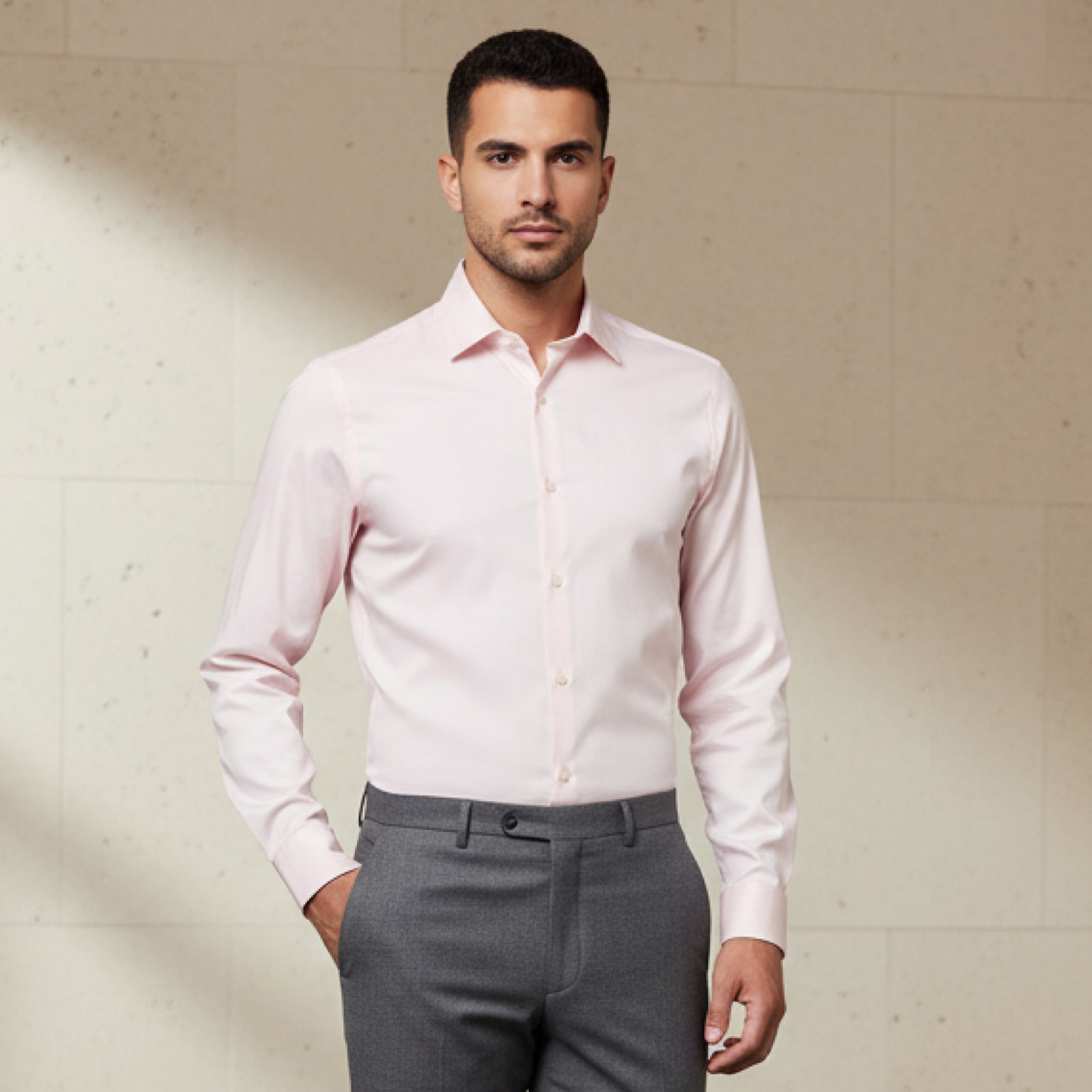 Men Regular Fit Spread Collar Long Sleeves Shirt-men-clothing-shirts-image-1
