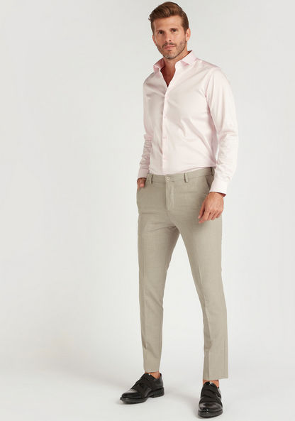 Solid Shirt with Long Sleeves and Button Closure-Shirts-image-2
