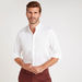 Solid Shirt with Mandarin Collar and Long Sleeves-Shirts-thumbnail-0
