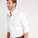 Solid Shirt with Mandarin Collar and Long Sleeves-Shirts-thumbnailMobile-5