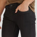 Solid Slim Fit Denim Jeans with Pockets and Button Closure-Jeans-thumbnailMobile-2