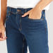 Solid Slim Fit Jeans with Pockets and Button Closure-Jeans-thumbnail-2