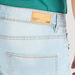 Solid Denim Jeans with Pockets and Button Closure-Jeans-thumbnailMobile-4