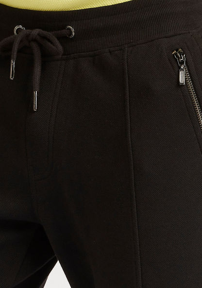 Iconic Solid Joggers with Drawstring Closure and Pockets-Joggers-image-2