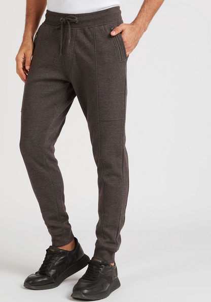 Iconic Solid Joggers with Drawstring Closure and Pockets-Joggers-image-0
