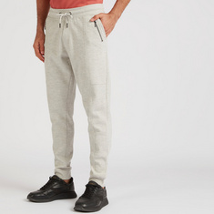 Iconic Textured Joggers with Drawstring Closure and Pockets