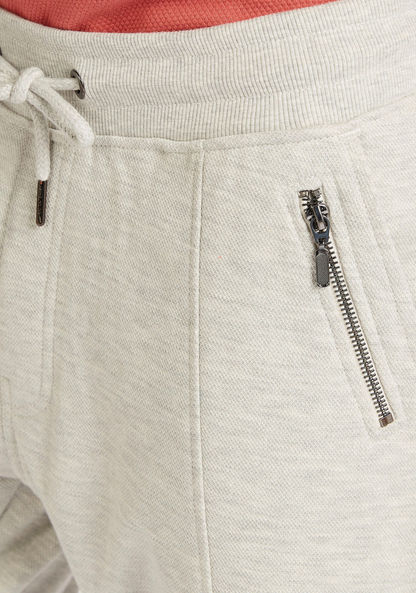 Iconic Textured Joggers with Drawstring Closure and Pockets-Joggers-image-2