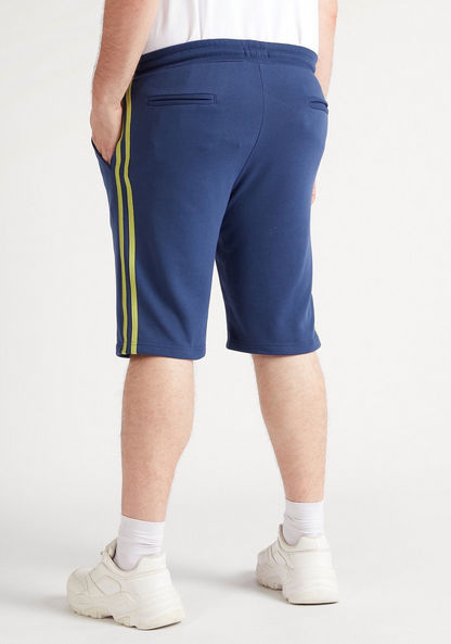 Plus Size Solid Shorts with Drawstring Closure and Pockets-Shorts-image-3