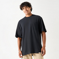 Lee Cooper Solid Crew Neck T-shirt with Chest Pocket