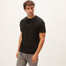 Lee Cooper Solid Crew Neck T-shirt with Chest Pocket-T Shirts-thumbnailMobile-2