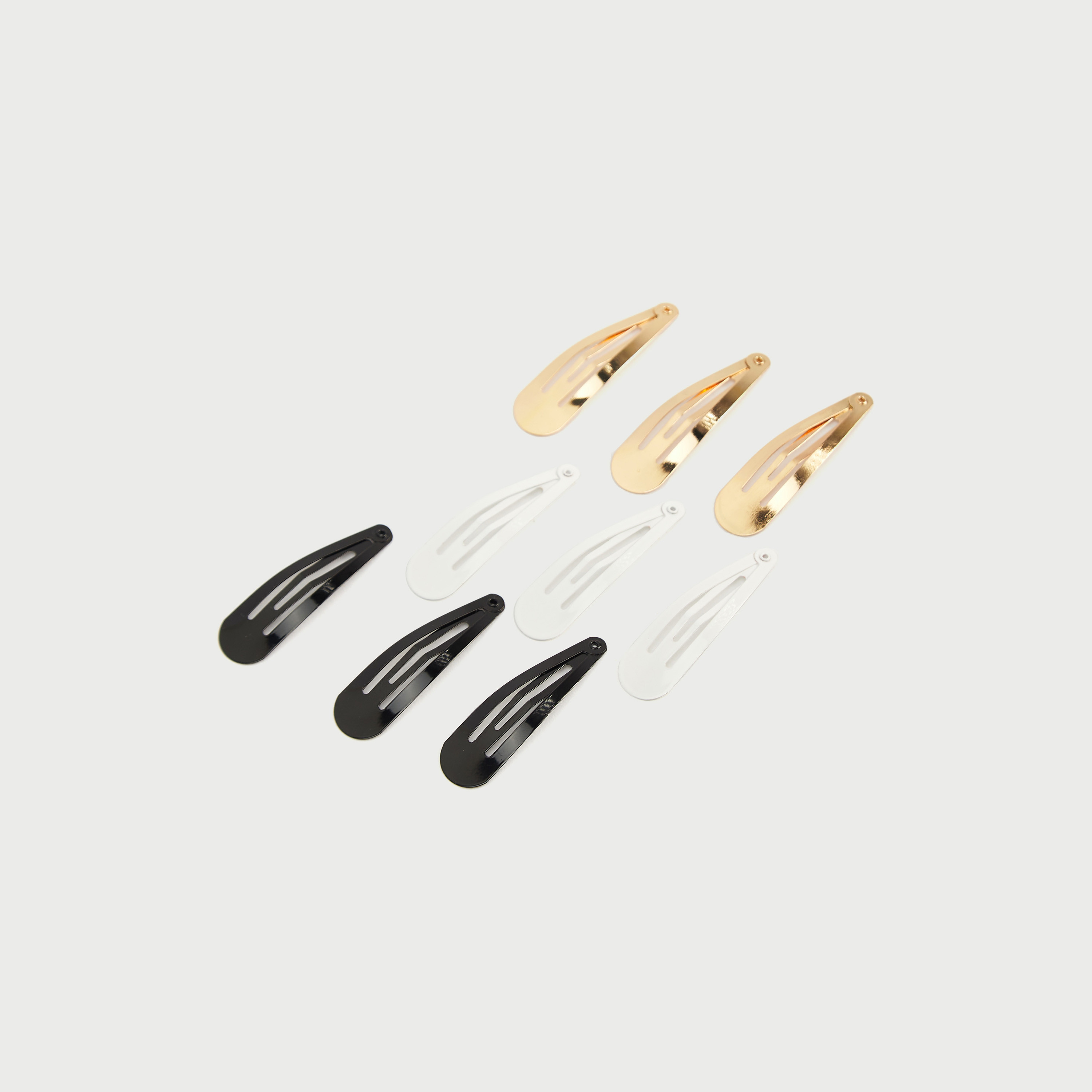Set of 9 - Metallic Hair Clip-women-hairaccessories-clips-image-1