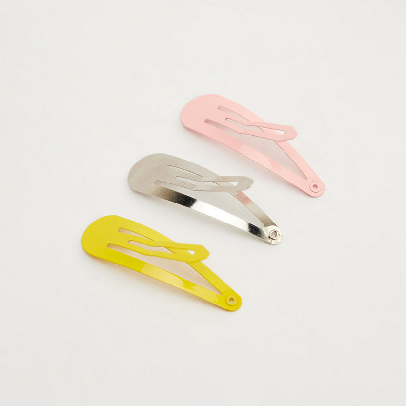 Set of 9 - Solid Metallic Hair Clip-Hair Accessories-image-2