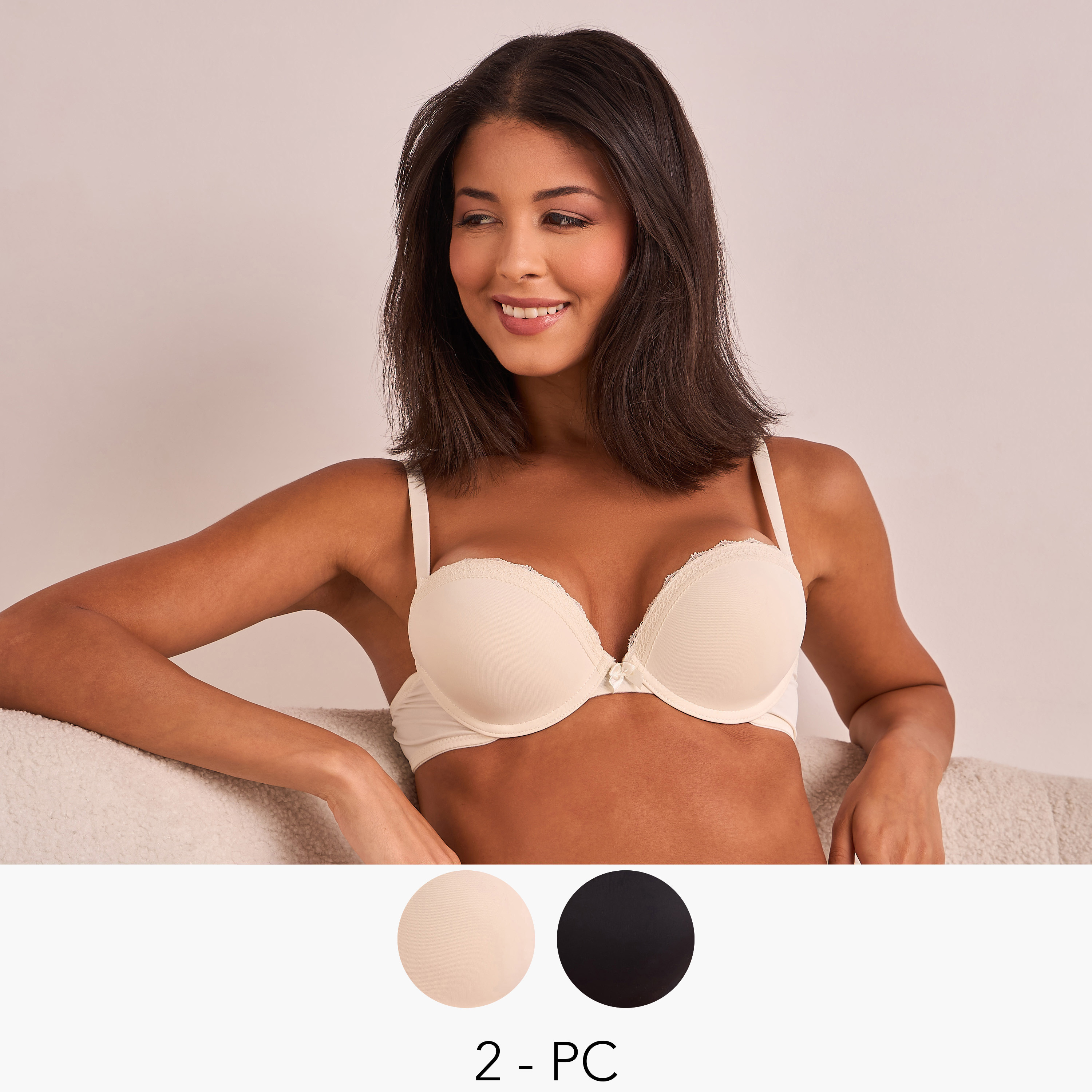 صدريّة بلانج مبطّنة بمشبك إغلاق - طقم من قطعتين-women-clothing-lingerie-bras-image-1