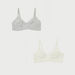 Set of 2 - Solid Bra with Lace Detail and Hook and Eye Closure-Bras-thumbnailMobile-0