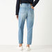 Solid Mid-Rise Jeans with Button Closure and Pockets-Jeans-thumbnailMobile-2
