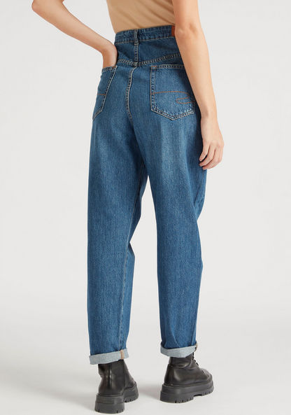 Lee Cooper Solid Denim Jeans with Pockets-Jeans-image-3