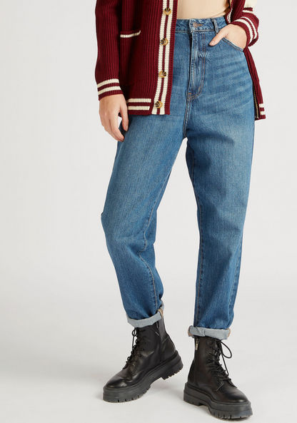 Lee Cooper Solid Denim Jeans with Pockets