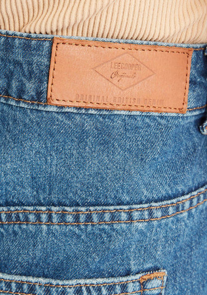 Lee Cooper Solid Denim Jeans with Pockets-Jeans-image-5