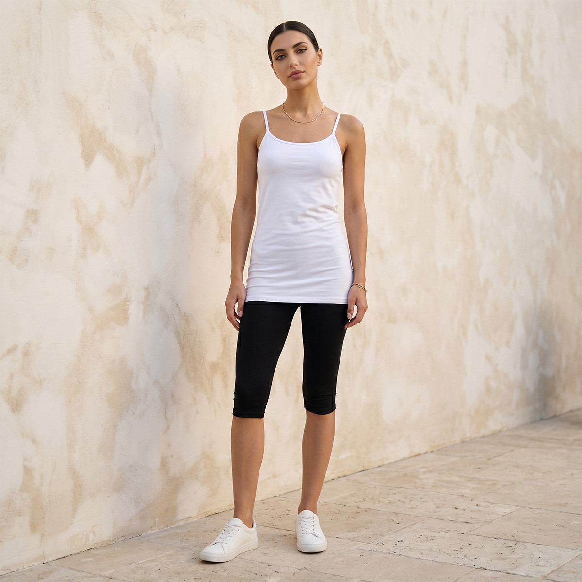 تيشيرت بياقة ضيّقة وأكمام طويلة من سبلاش بيزيكس-women-clothing-tshirts-image-2