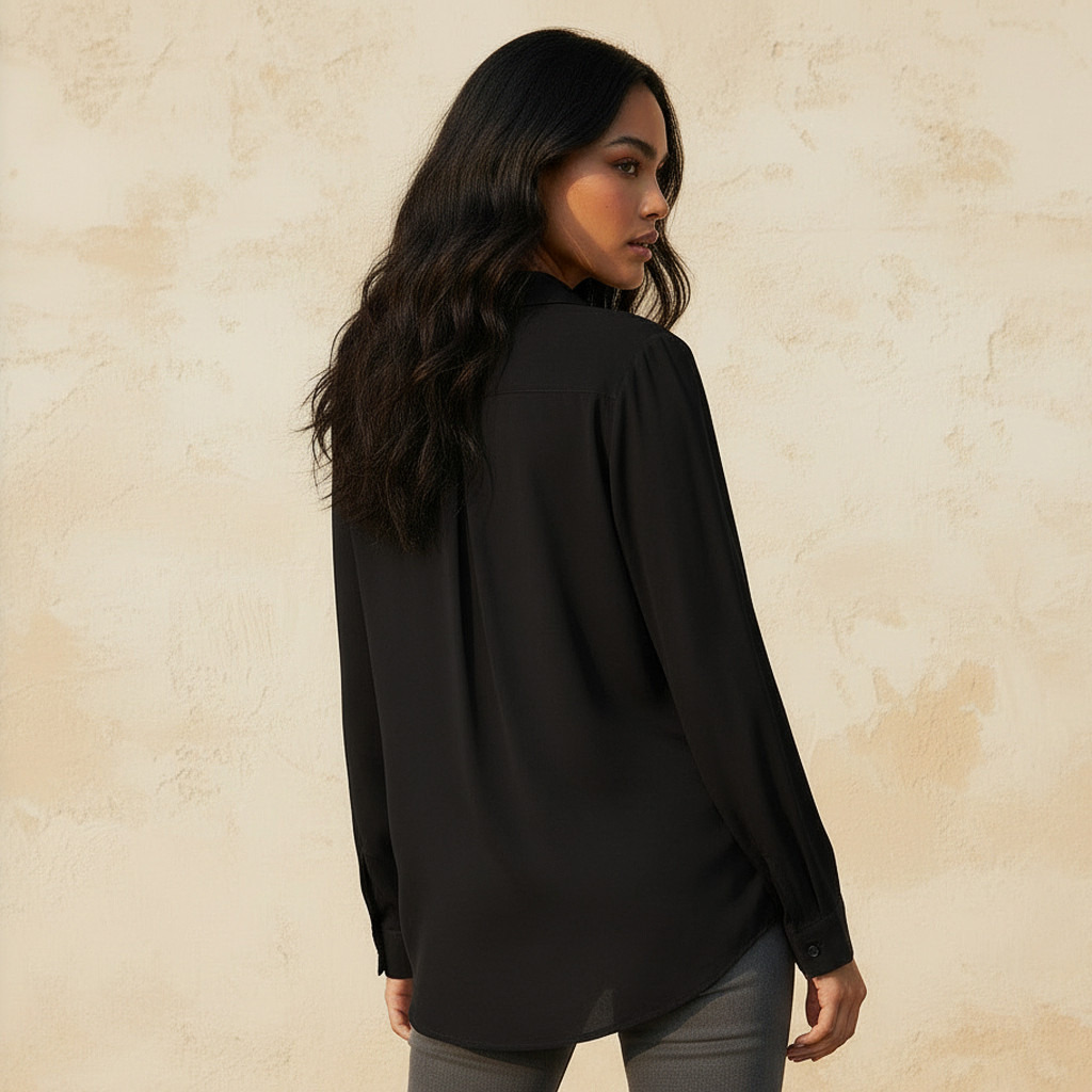 Slim Fit Collared Shirt with Long Sleeves-women-clothing-shirtsandblouses-shirts-image-4
