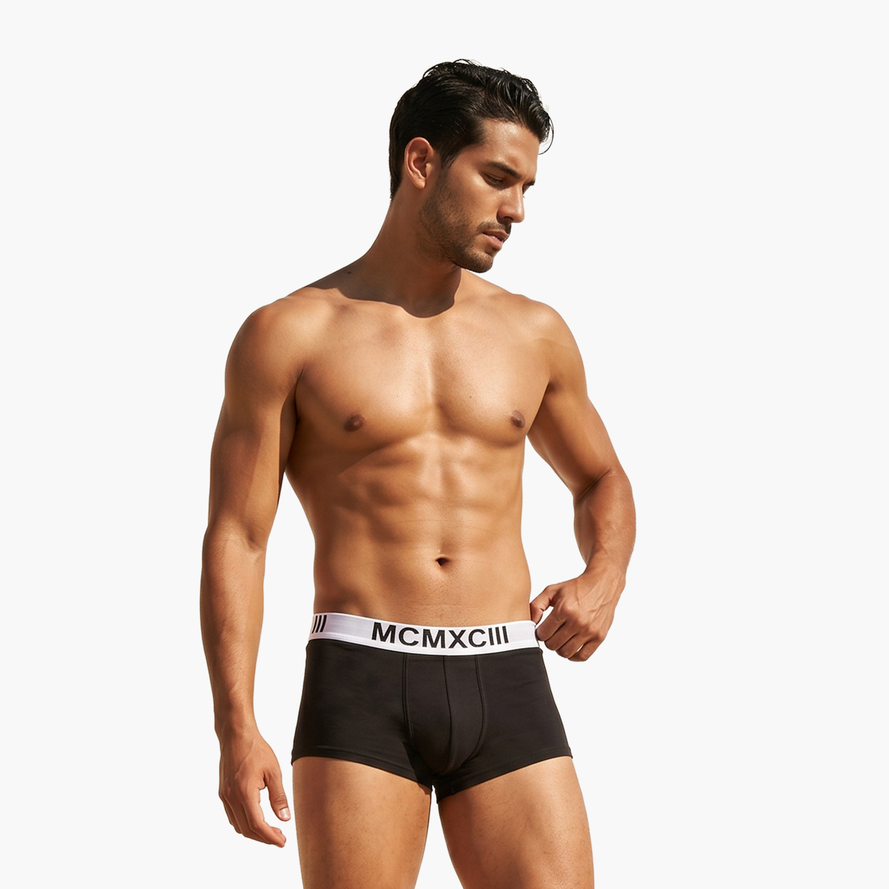 Set of 3 - Trunks with Elasticated Waistband and Antibacterial Protection-men-clothing-innerwear-underwear-image-4