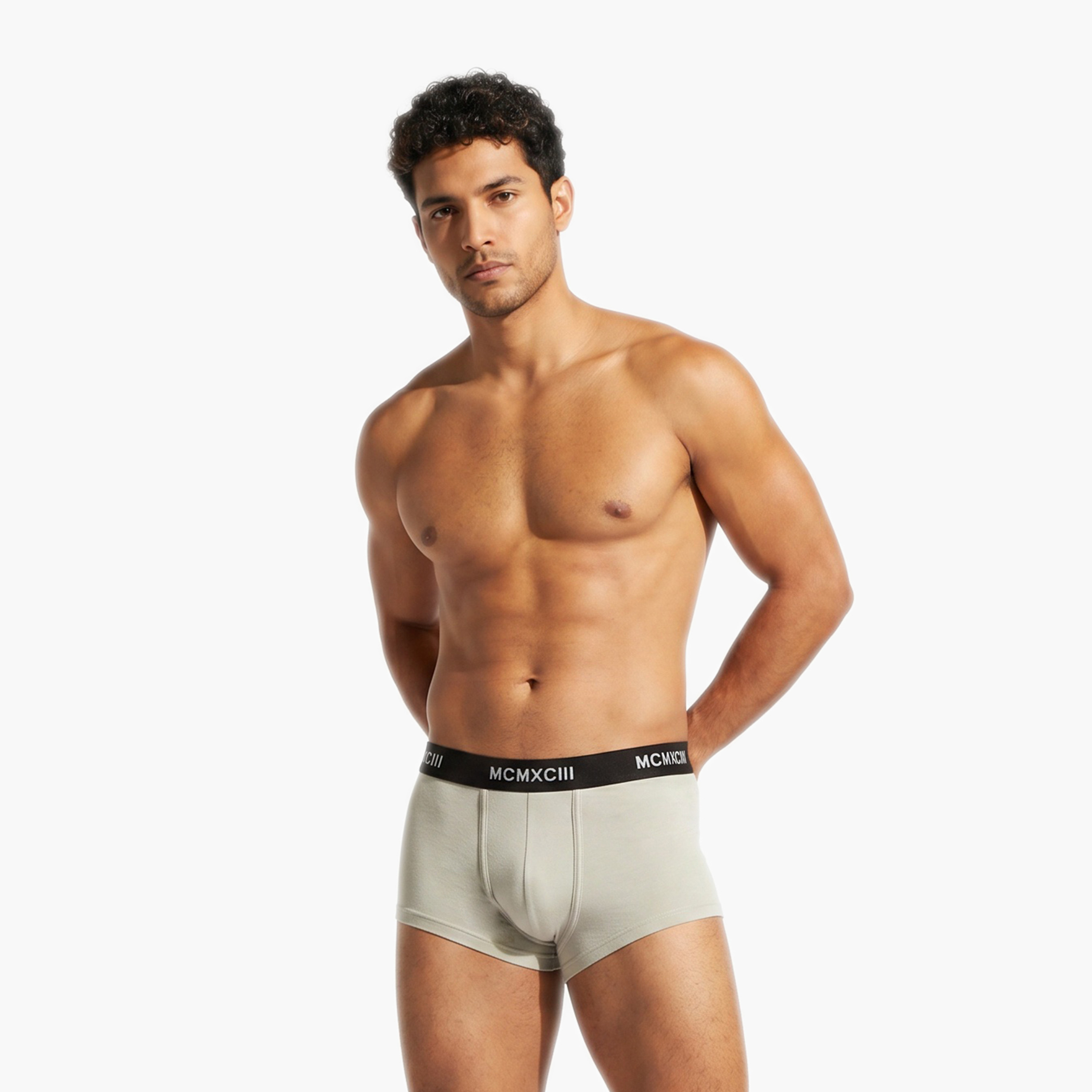 Set of 3 - Trunks with Elasticated Waistband and Antibacterial Protection-men-clothing-innerwear-underwear-image-4