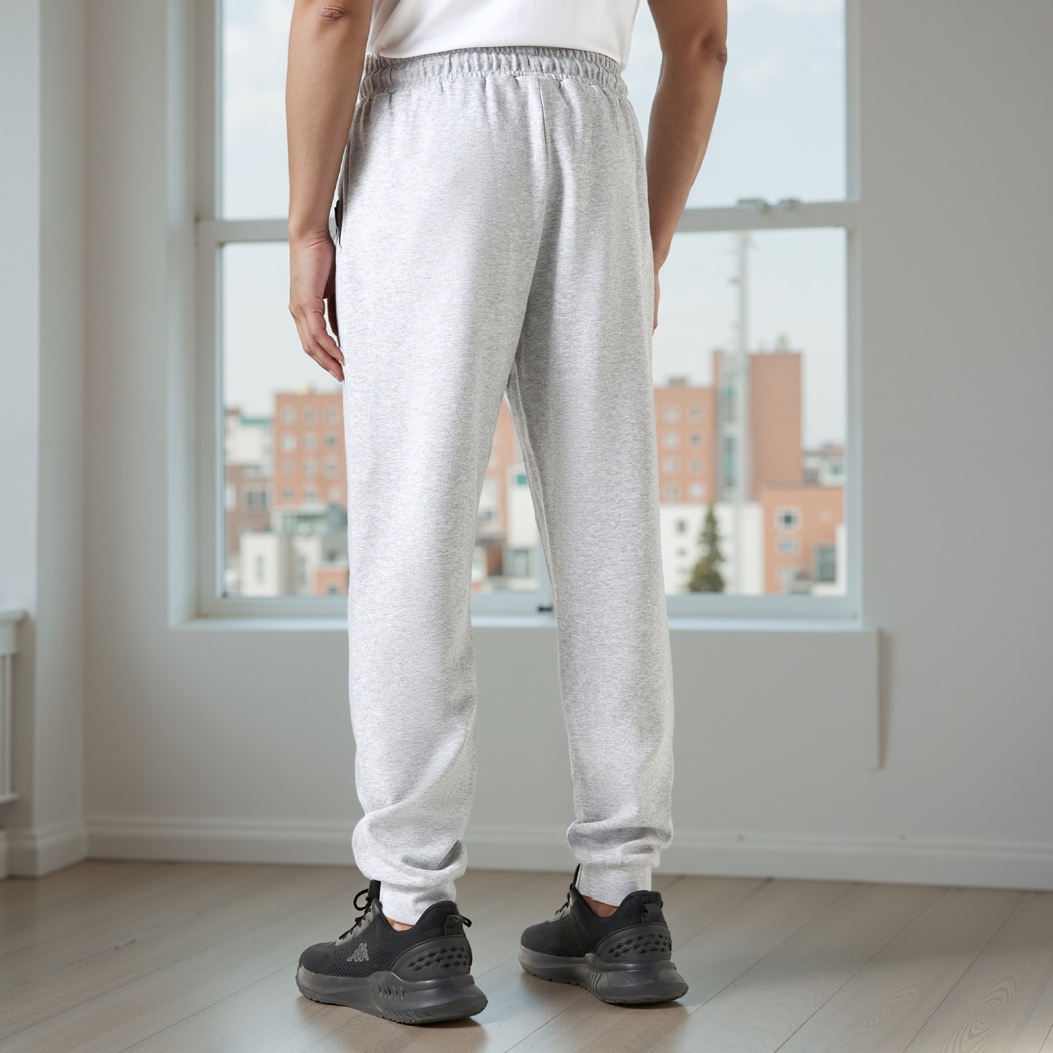 Kappa Relaxed Fit Logo Detail Joggers with Drawstring Closure and Pockets-men-clothing-sportswearandactivewear-bottoms-joggers-image-3