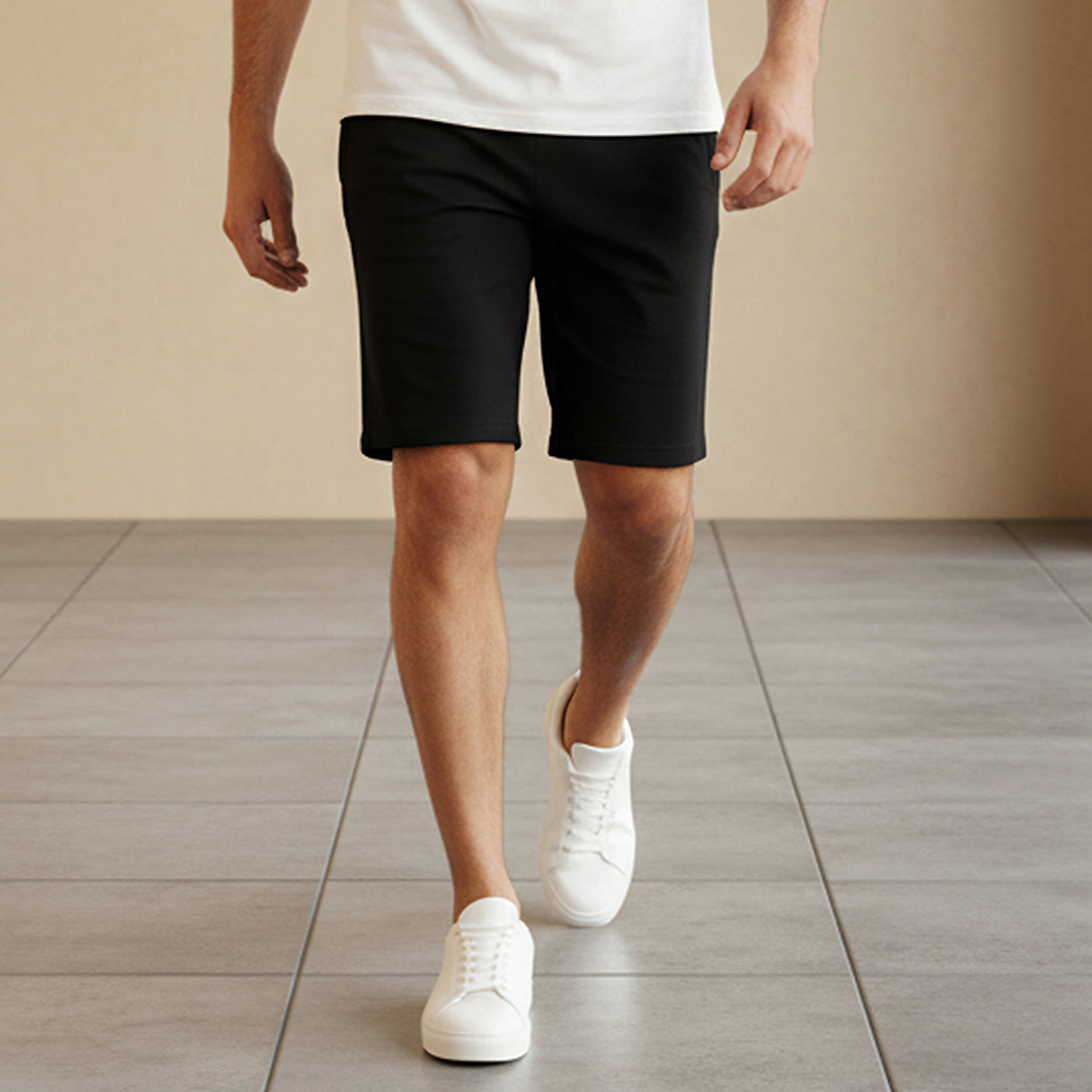 Shorts with Drawstring Closure and Zip Pockets-men-clothing-bottoms-shorts-image-1