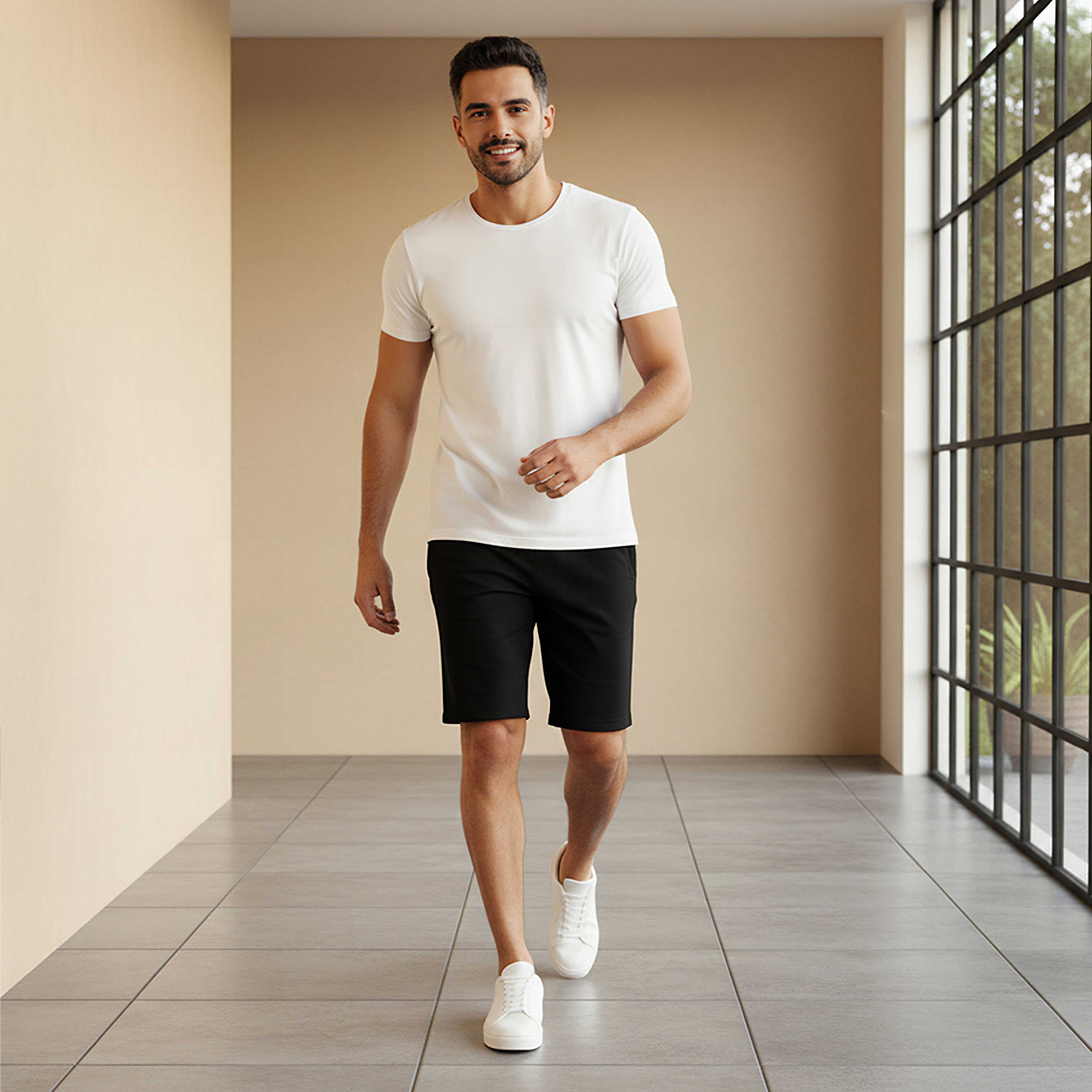 Shorts with Drawstring Closure and Zip Pockets-men-clothing-bottoms-shorts-image-2