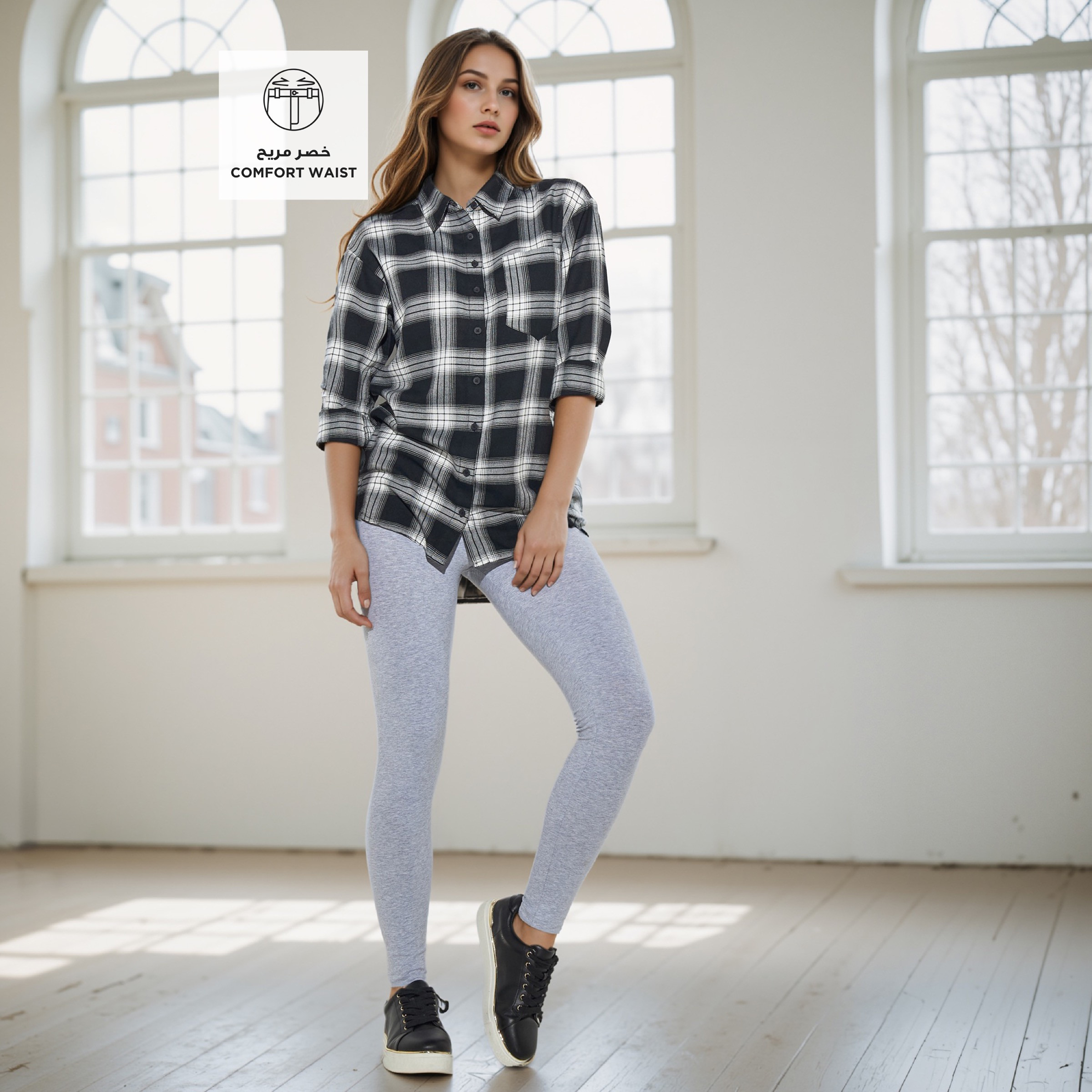 High Waist Full Length UltraStretch Cotton Leggings with FlexiComfort Waist-CP_BESTPRICE_EXCLUSION-image-2