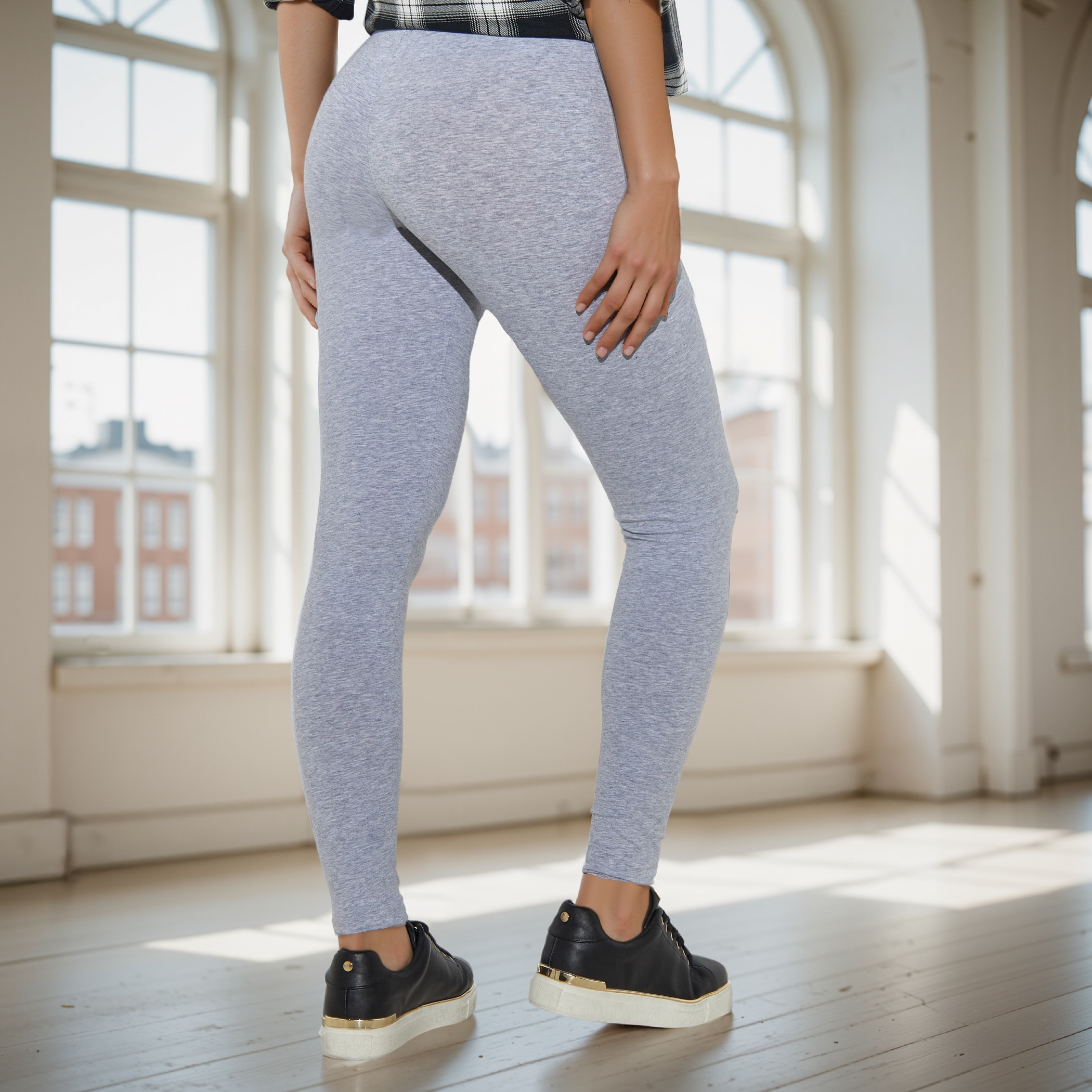 High Waist Full Length UltraStretch Cotton Leggings with FlexiComfort Waist-CP_BESTPRICE_EXCLUSION-image-3