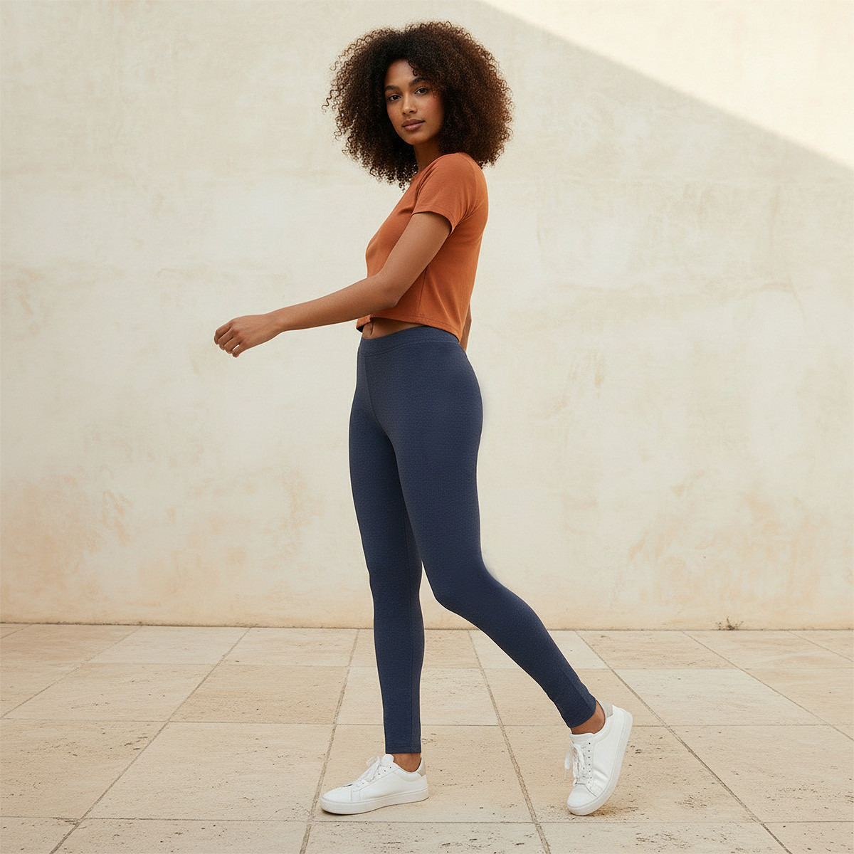 Splash Basics High Waist Full Length UltraStretch Cotton Leggings with Elasticated Waist-women-clothing-leggings-image-6