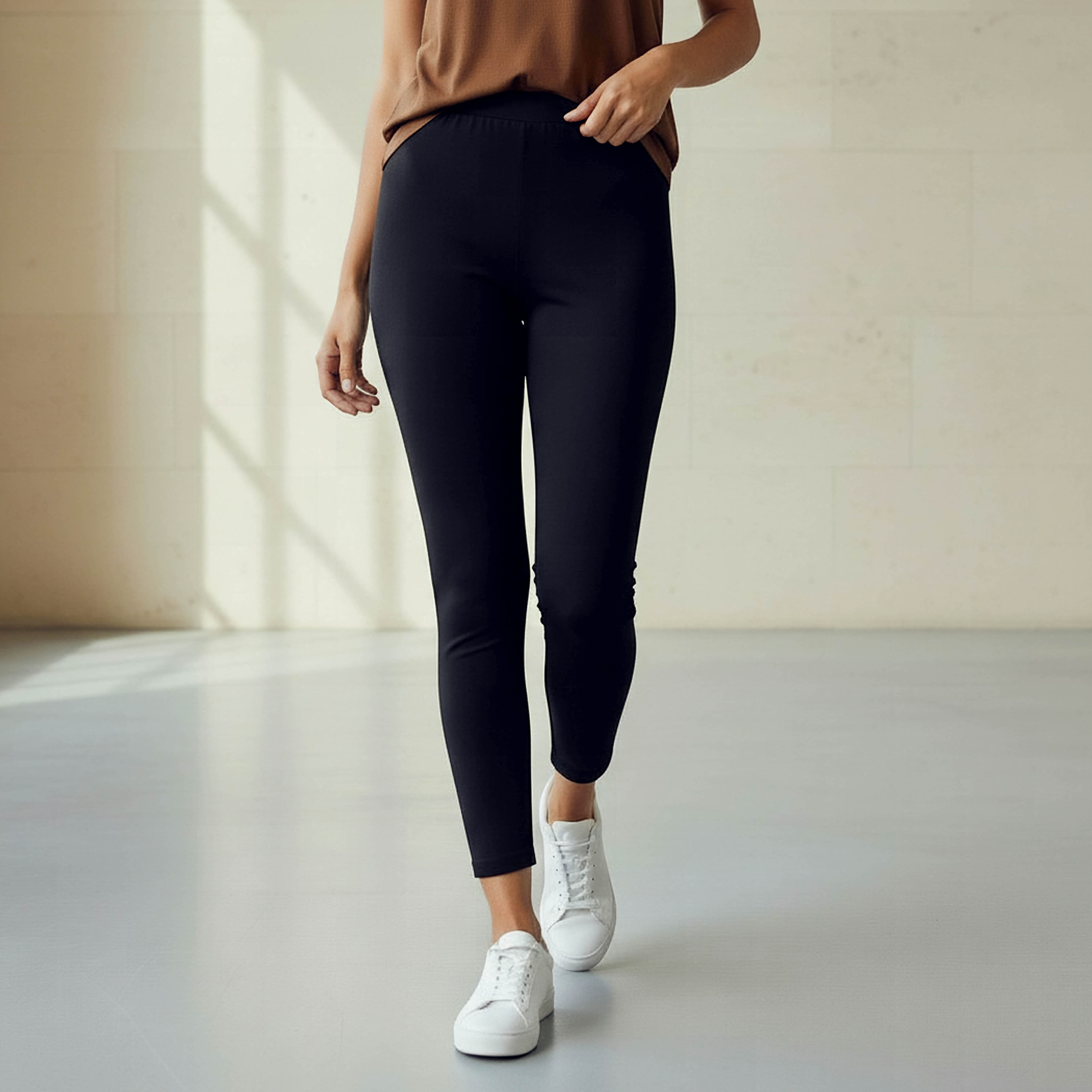 High Waist Full Length UltraStretch Cotton Leggings with FlexiComfort Waist-PROMO_SP_KSA_3_BUY2FORSAR49_130625-image-1