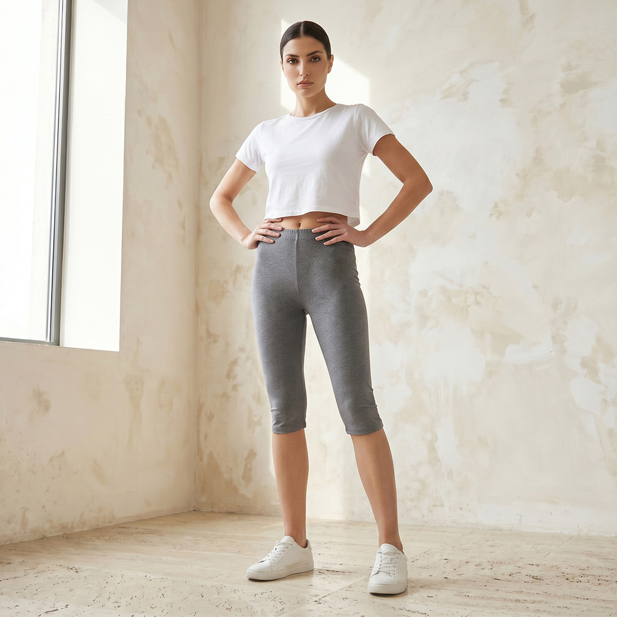 Splash Basics High Waist UltraStretch Cycling Shorts with Elasticated Waist-women-clothing-leggings-image-6