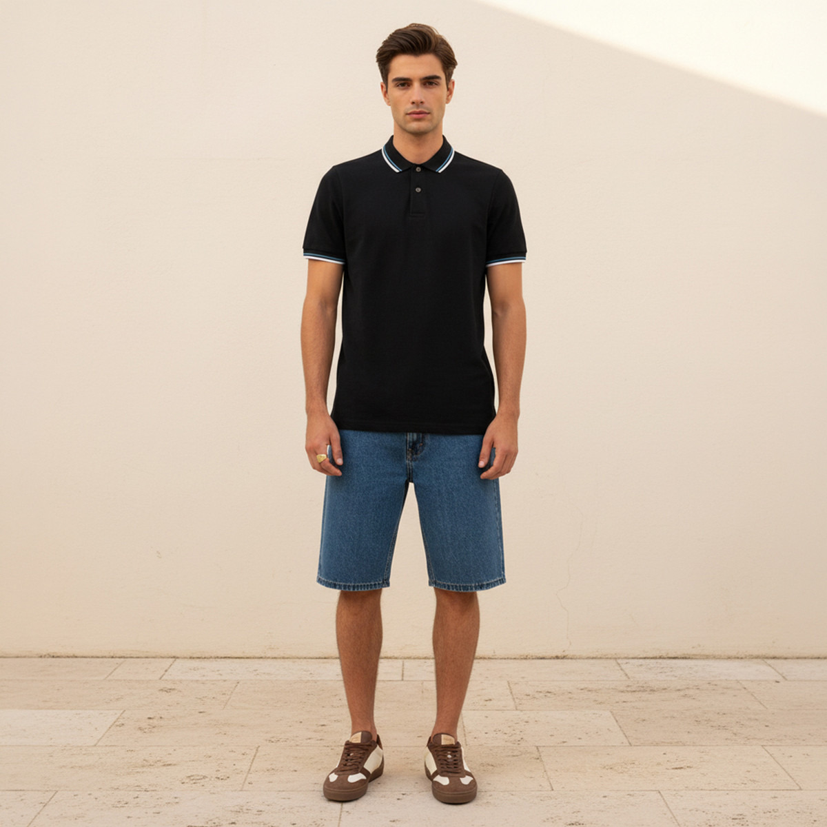 Men Polo T-shirt with Short Sleeves-men-clothing-tshirtsandpolos-polos-image-3