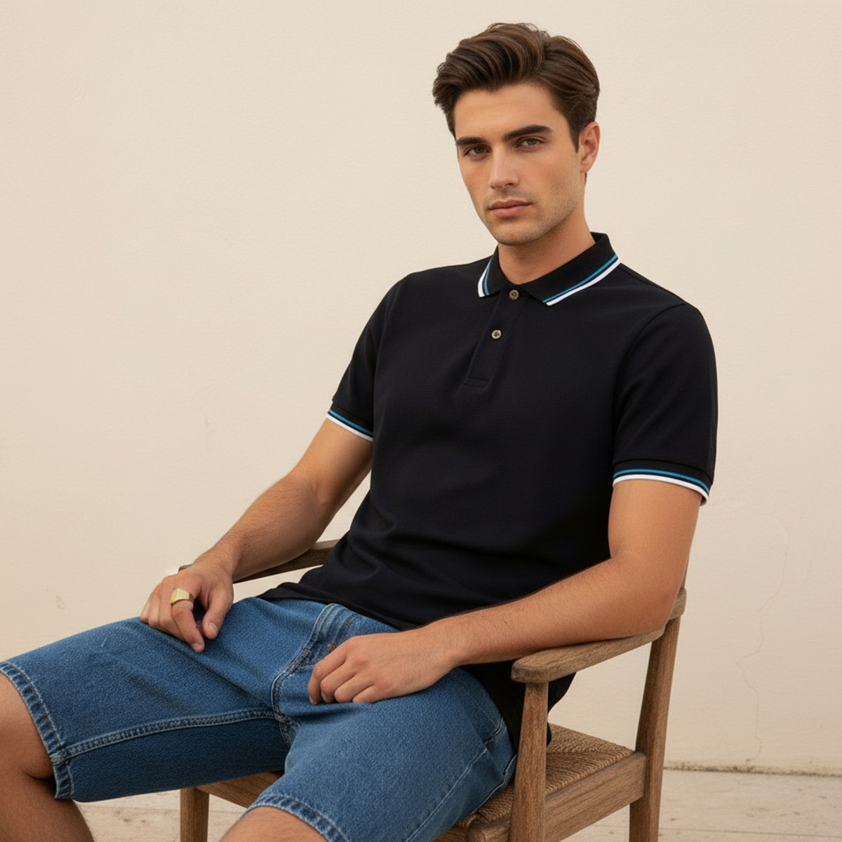 Men Polo T-shirt with Short Sleeves-men-clothing-tshirtsandpolos-polos-image-5