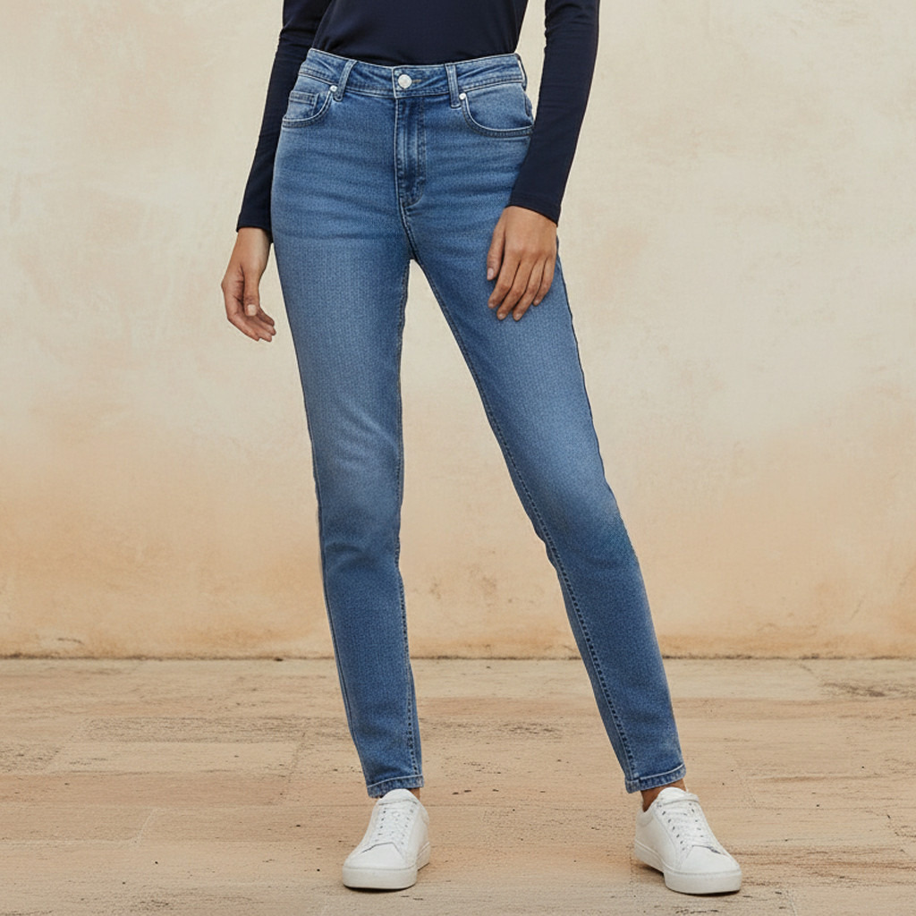 بنطلون جينز بقصة ضيقة وخصر متوسط-women-clothing-bottoms-jeans-image-6