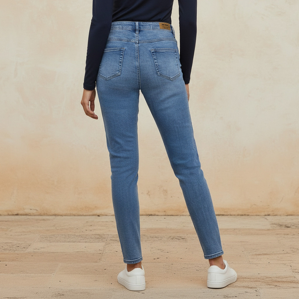 بنطلون جينز بقصة ضيقة وخصر متوسط-women-clothing-bottoms-jeans-image-9