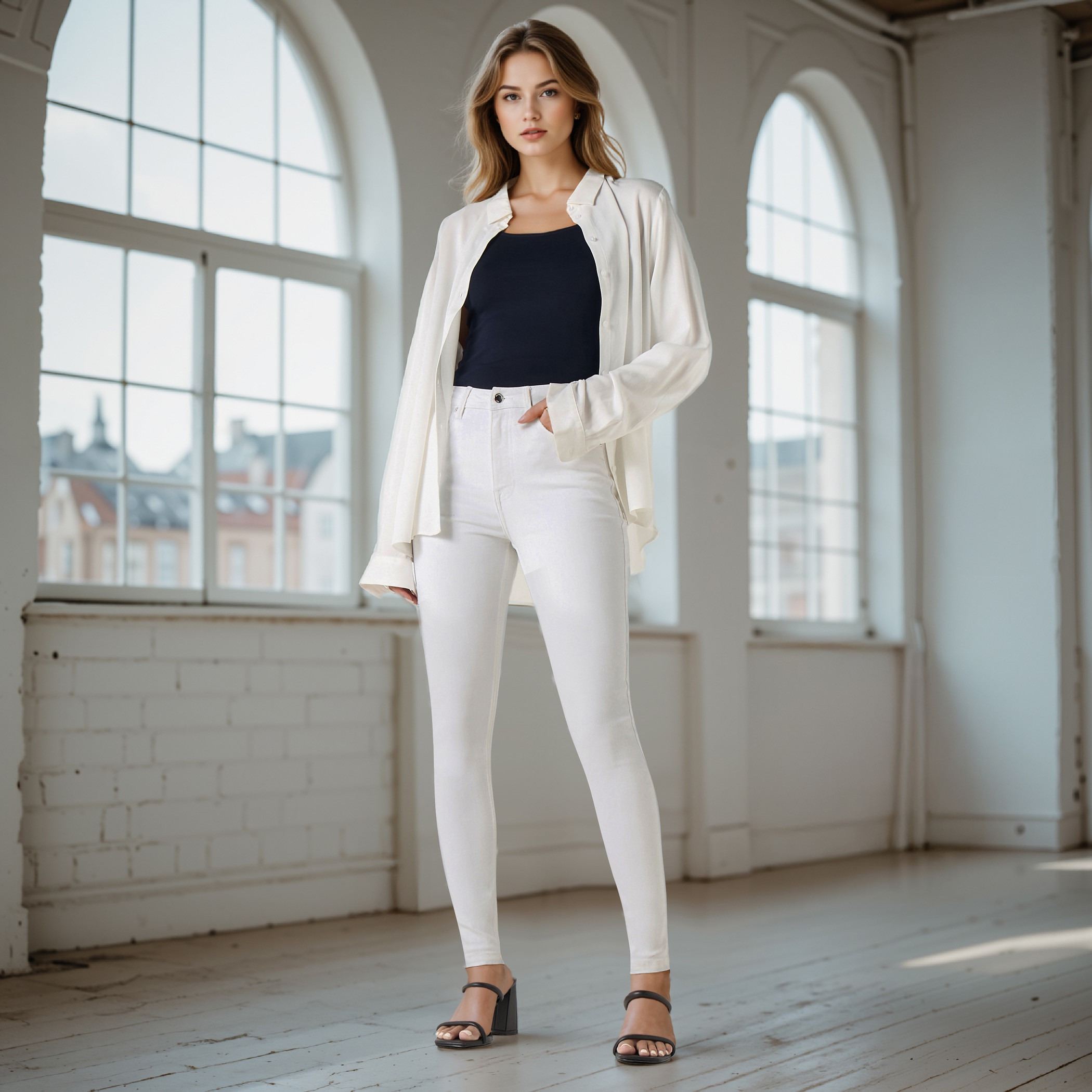 بنطلون جينز بقصة ضيقة وخصر متوسط-women-clothing-bottoms-jeans-image-11