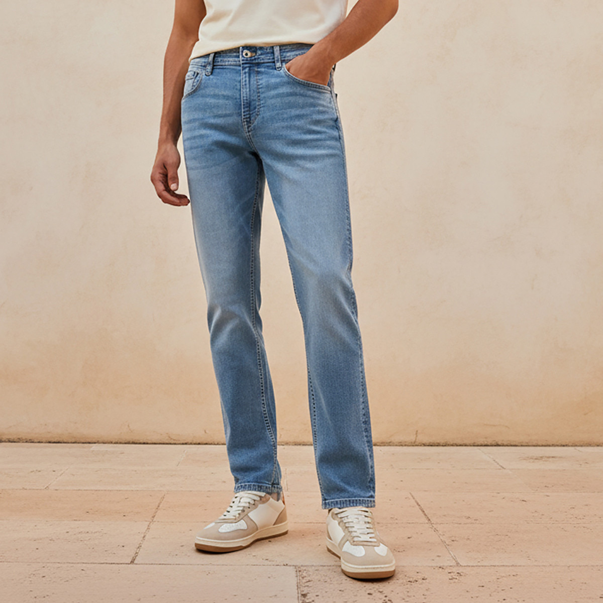 Tapered Fit Jeans with Pockets-men-clothing-jeans-image-1