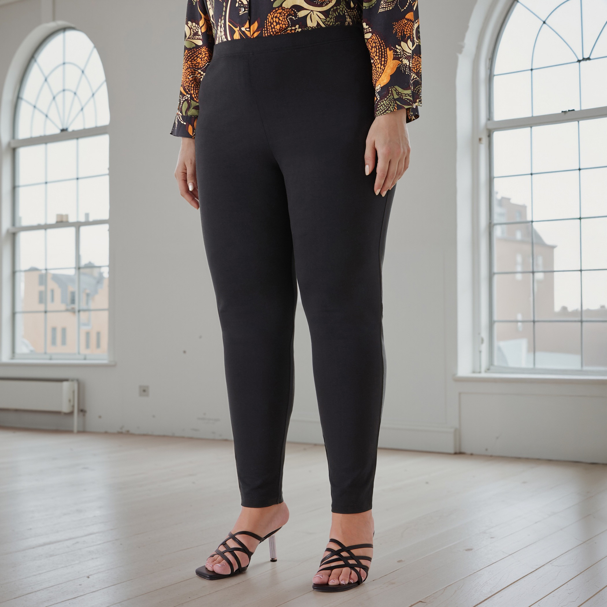 Plus Size Ulla Popken Full Length Flexi Waist Leggings-women-clothing-bottoms-leggings-image-1